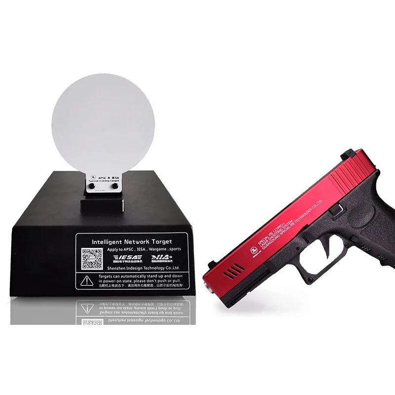 Steel Laser Trainer Targets with Shot down feedback and Flashing LED Lights for Reactive Laser Shooting and Dry Fire Practice