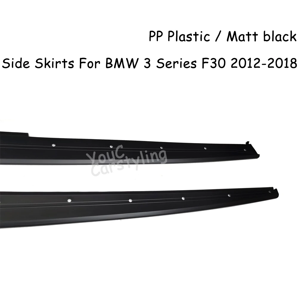 F30 Matt Black PP Plastic Side Skirt For BMW 3 Series F30 F31 M Sport 320i 328i 330i 335i 340i Side Bumper Extensions 2012-2018