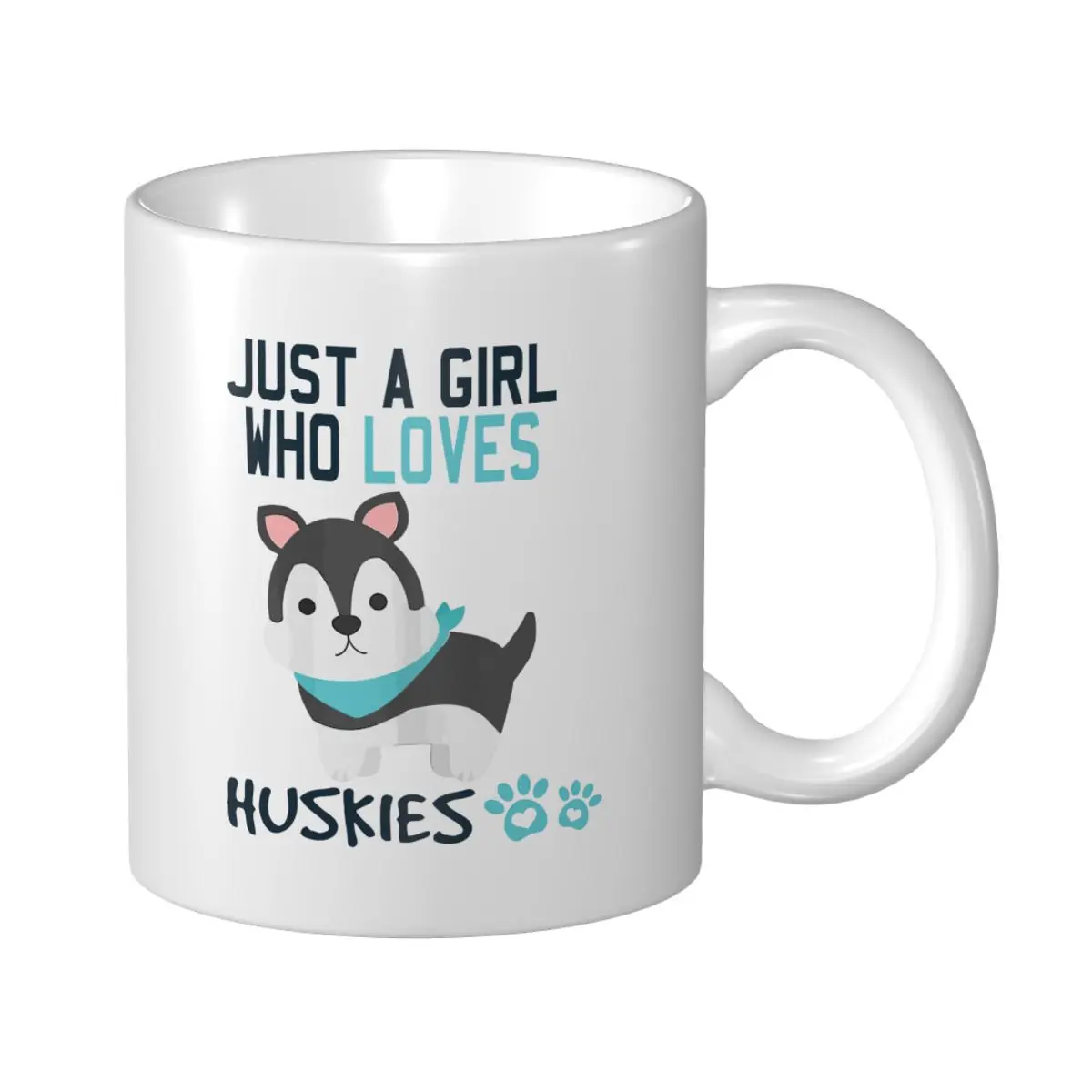 Mark Cup Mug Cute Just A Girl Who Loves Siberian Husky Dog Lover Gift Coffee Mugs Tea Milk Water Cup Travel Mugs For Office Home