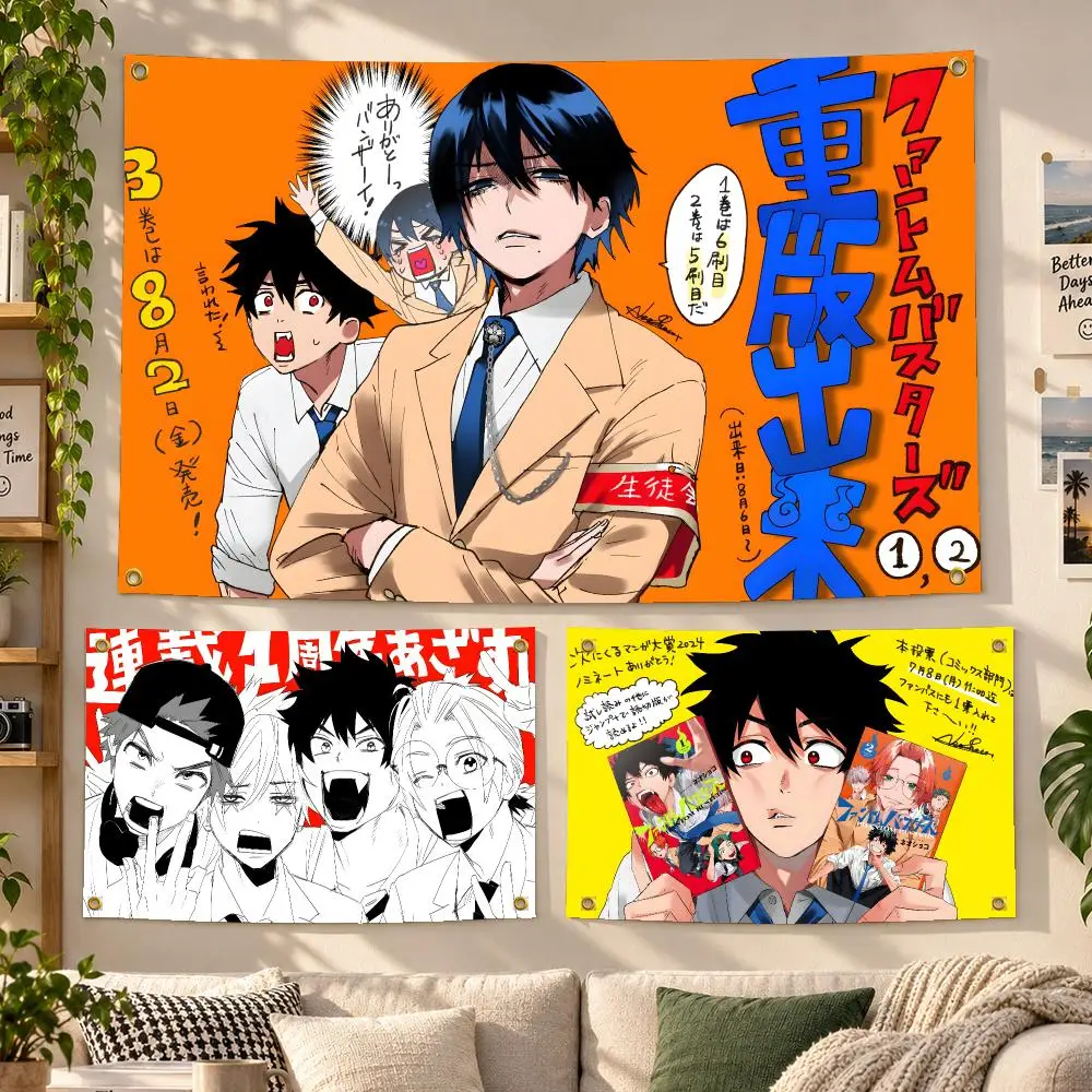 Anime Phantom Troupe Hunter Villains Flags Personalized Banner Flag Room Dorm Camping Picnic Garage Bar Outdoor Wall Decor