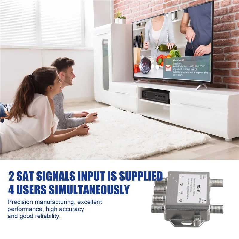 BTLIFE-2X 2 في 4 خارج Diseqc 4X2 التبديل إشارة الأقمار الصناعية Multiswitch LNB الجهد المحدد 950-24000Mhz لاستقبال التلفزيون