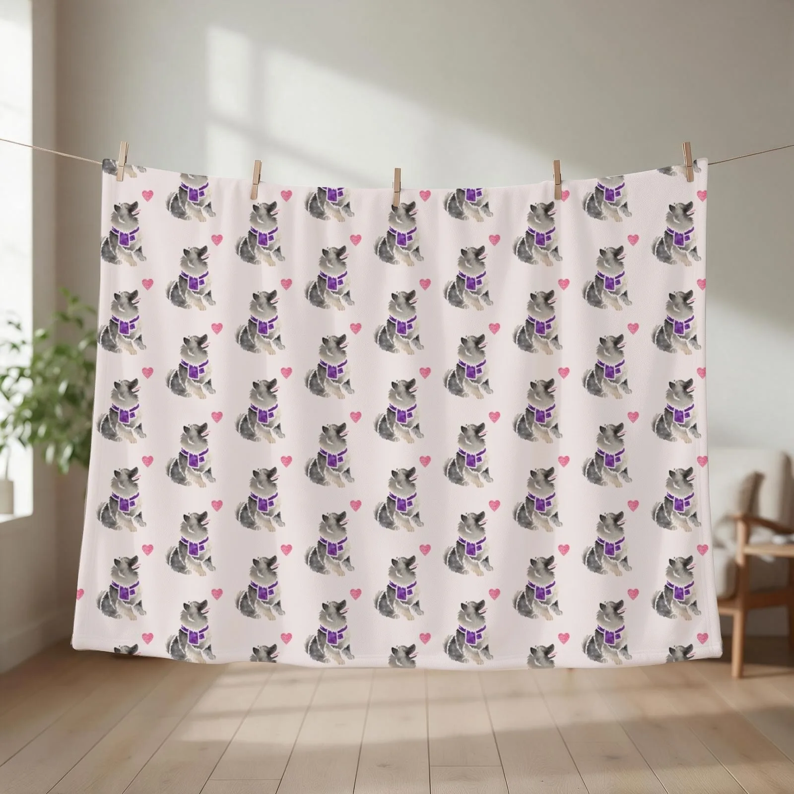 Watercolour Keeshond 2 Throw Blanket Extra Large Throw Summer Beddings for sofa Blankets Sofas Of Decoration Blankets