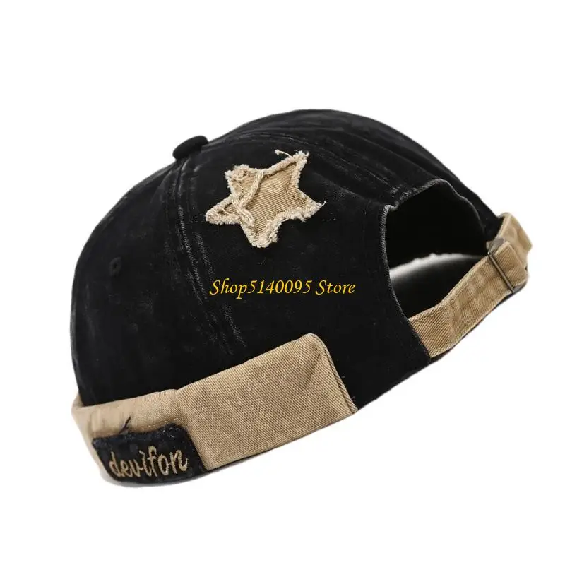 

DXAE Popular Star Patched Skull Hat for Women Men Daily Use Fashion Skull Hat Adjustable Hat for Street Hiphop Dancing Wear
