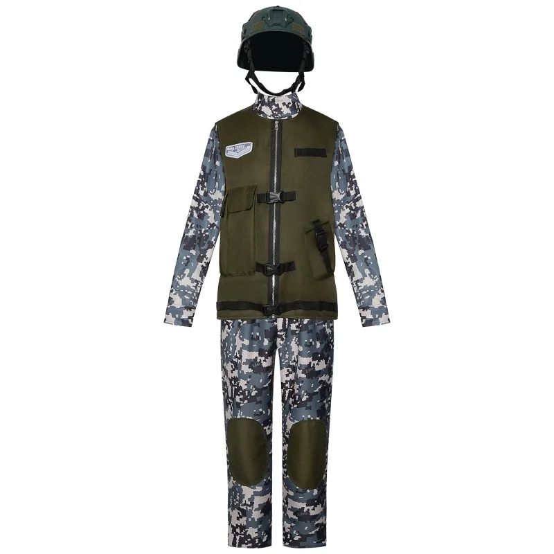 

Tactical Vest Combat Cosplay Costume | Military Camouflage Uniform with Detailed Gear for Stage Performances & Airsoft Events