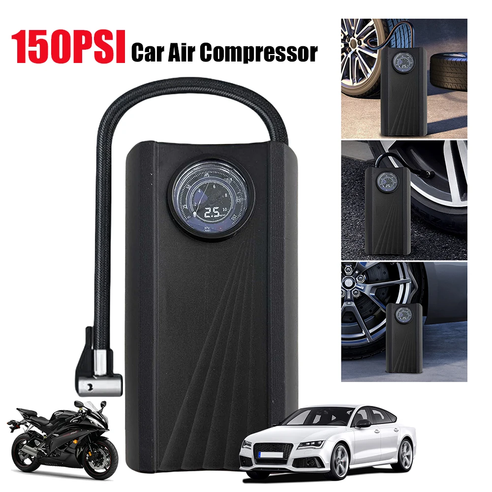 

Портативный автомобильный воздушный компрессор, высокоточный автомобильный надувной насос для шин, ЖК-дисплей, портативный воздушный насос для автомобиля, мотоцикла, велосипеда, мяча