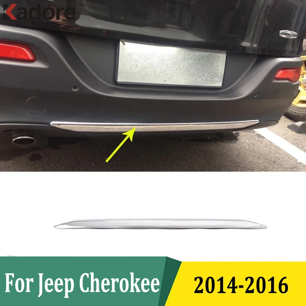

For Jeep Cherokee 2014 2015 2016 Chrome Rear Trunk Lid Trim Tailgate Boot Protection Cover Strip Car Accessories
