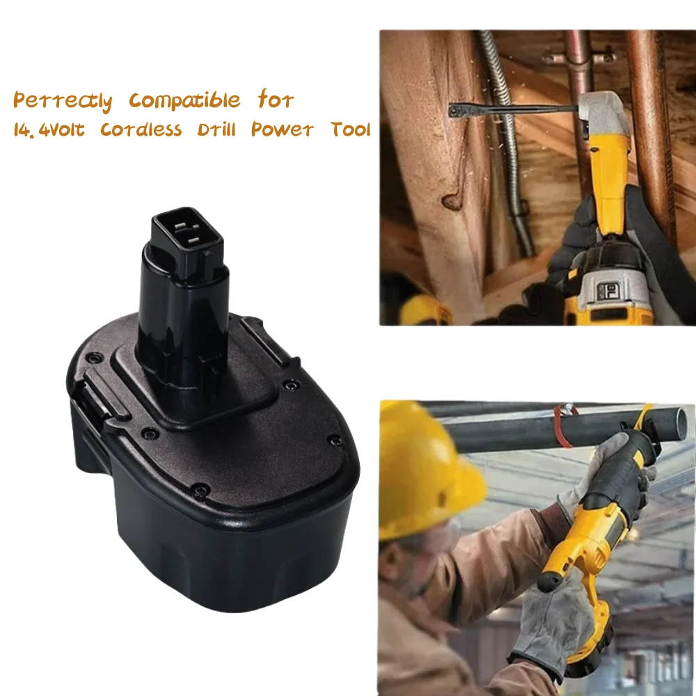 Para dewalt 4.8/6.8/9.8/12.8ah 14.4v ni-mh bateria de substituição 14.4v xrp dc9091 dc9094 dw9091 de9091 de9092 14.4 volts sem fio po