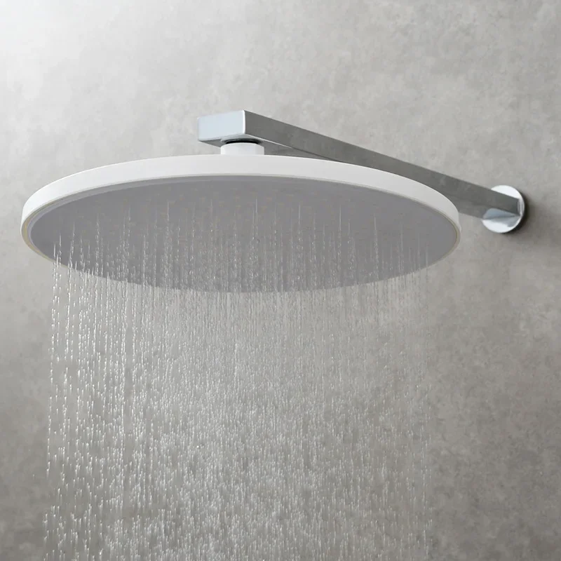 White 10 Inch Shower Accessories Bath Shower Head Chuveiro Salle De Bain High Pressure Water Saving Showerhead Bathroom Faucet