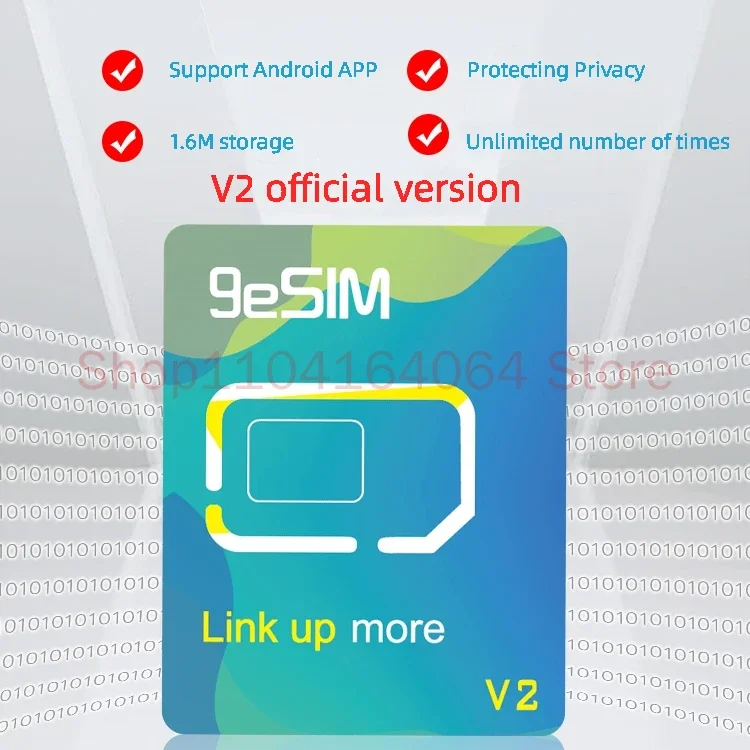 9eSIM V2 Card ESIM to SIM Physical Card Advanced Version Supports Writing on Mobile Phones and Computers Same Function as 5ber