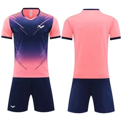 Men's T-shirt And Shorts Set Summer Men's Tennis Short Sleeve T-shirt Stylish And Comfortable Badminton Training Shorts