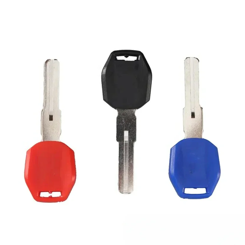 12pcs  New blank motorcycle uncut keys Black Blue Red length 44mm for KTM motorbike spare part replacement accessory