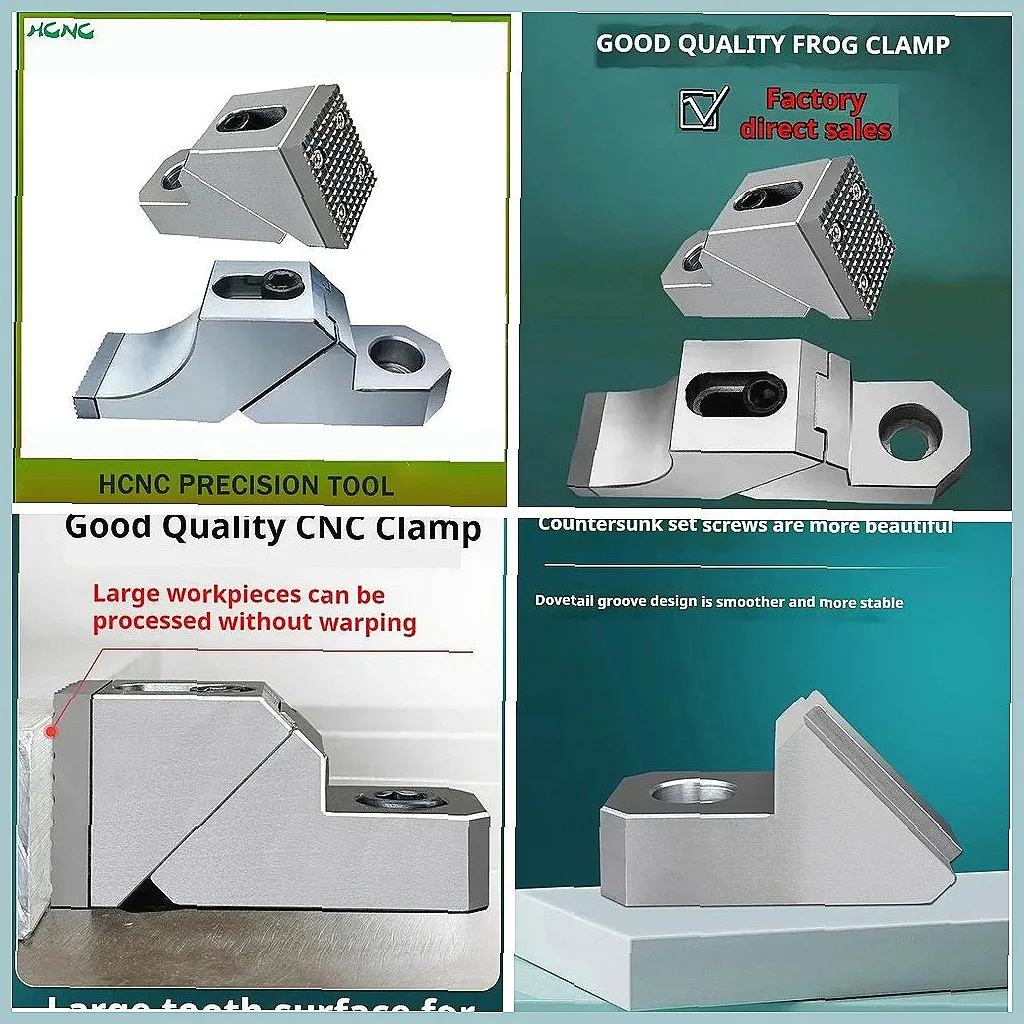 M10 Heavy-Duty CNC Side Fixture Clamp, Precision Flat End Bench Vice for Workholding Fixturing