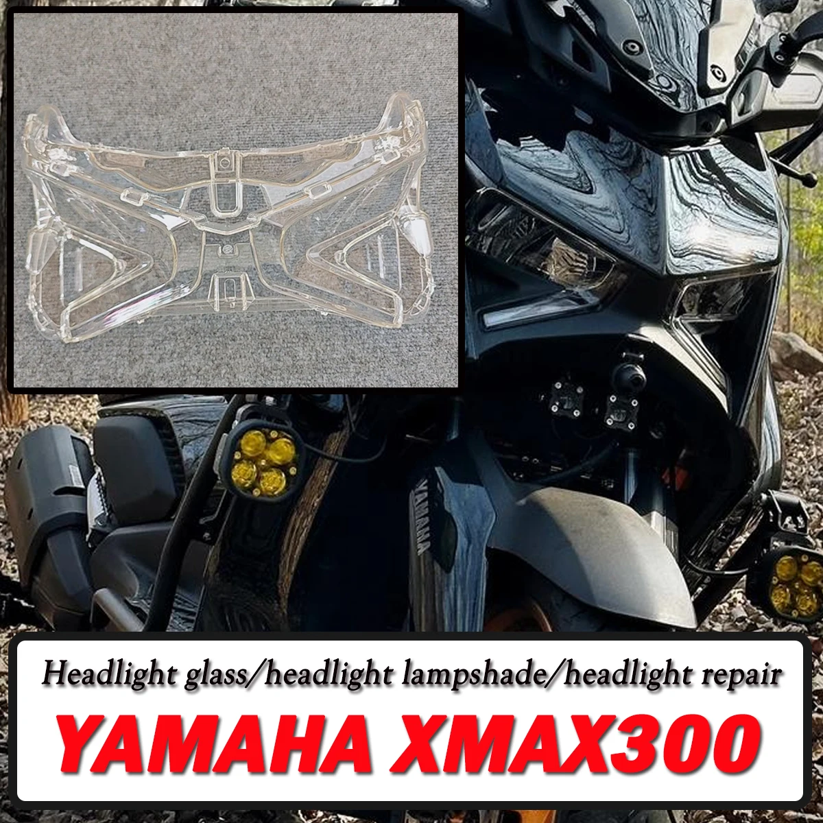 

Motorcycle headlight accessories headlight lampshade headlight glass modification parts housing Fit FOR YAMAHA XMAX300 X-MAX300