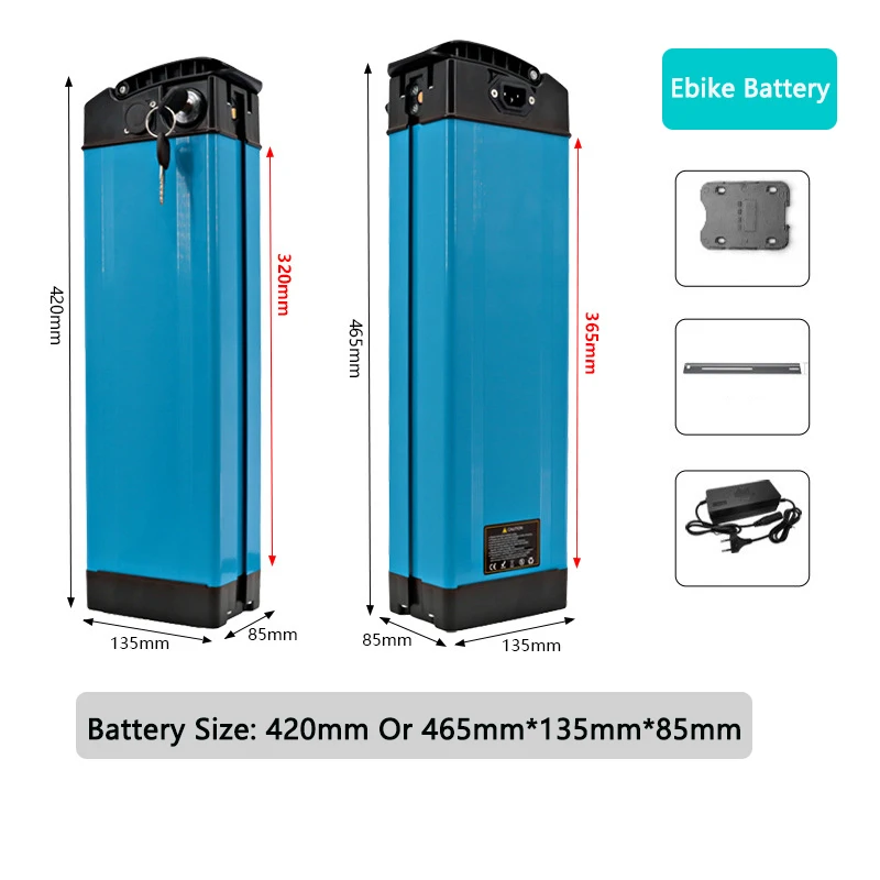 Haiba 60V Monster Ebike Battery Silver Fish 48V Seat Tube 12.5Ah 20Ah 18650 Cell For Fat Tire Snow Electric Bike Battery Pack