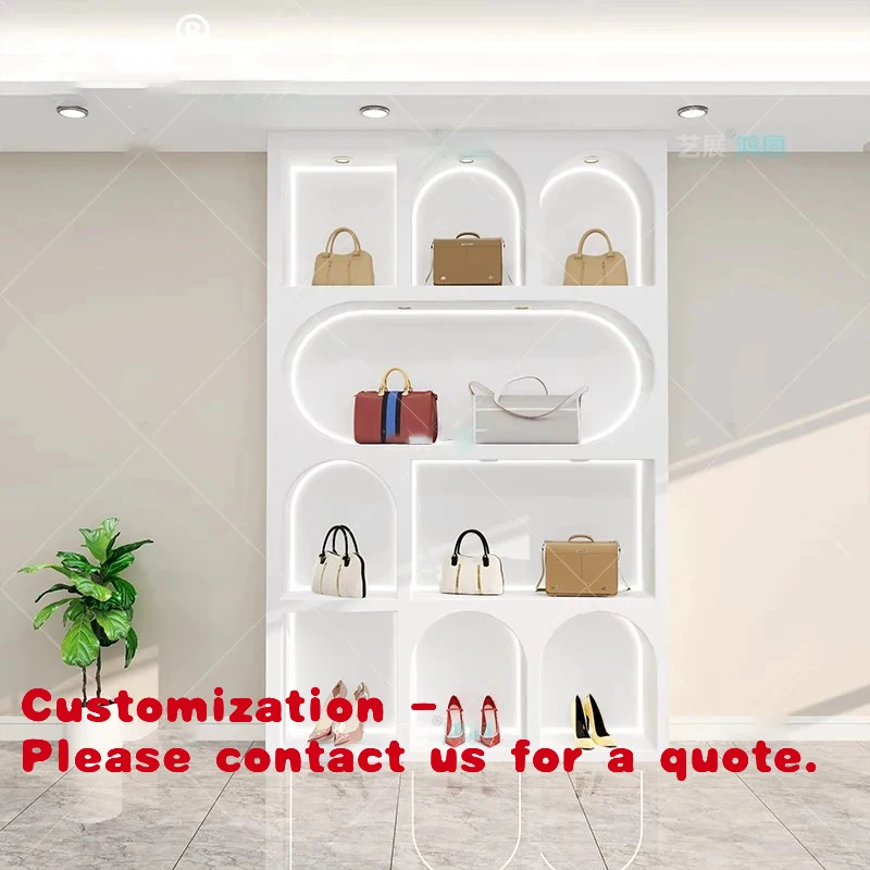 

custom.Commercial Salon Nail Painting Display Cabinet Panel Design Cosmetics Shoes Bags-Modern Stylish Nail Polish Stand Mal