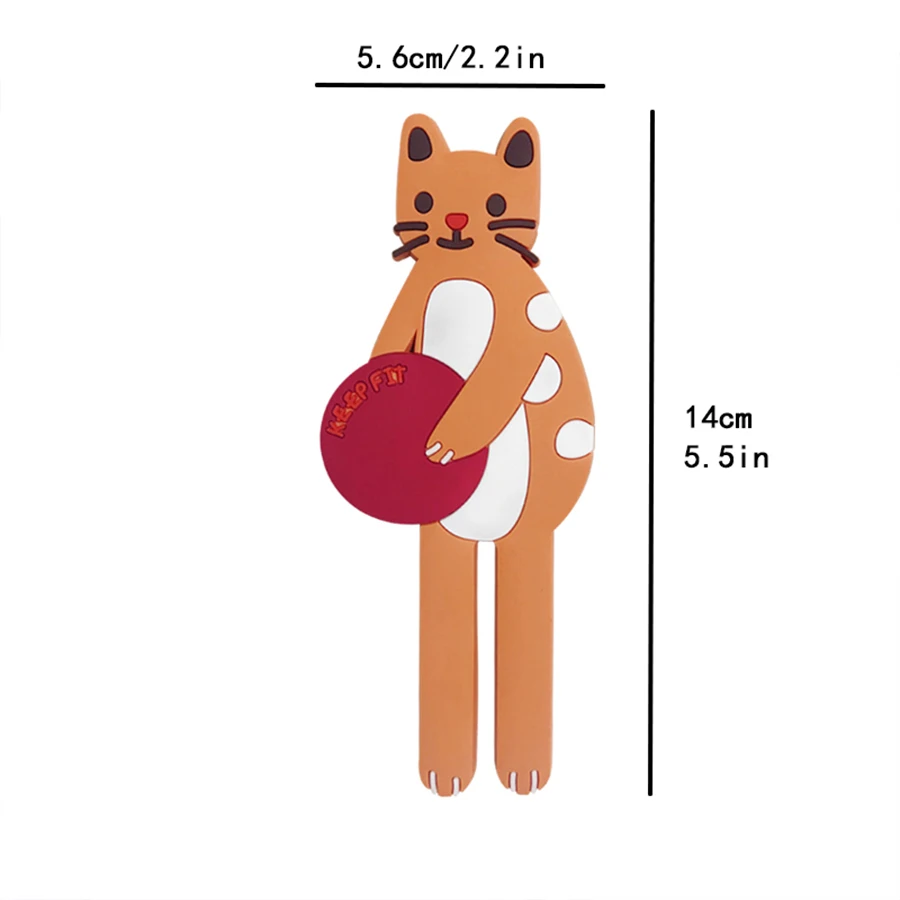 Cute Cat Fridge Magnet Hook Multifunctional PVC Magnetic Refrigerator Sticker Key Hanger Home Kitchen Decoration Accessory