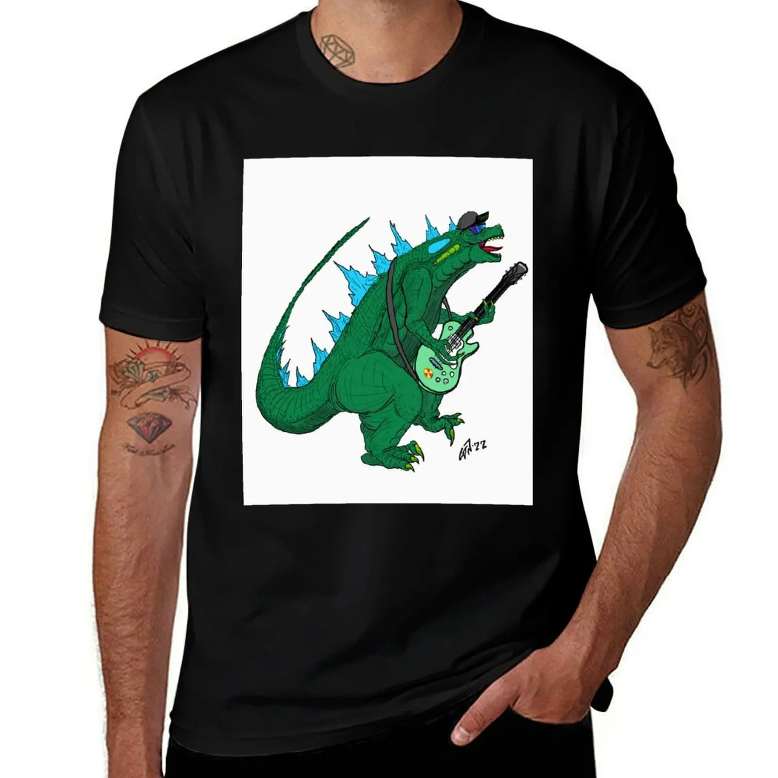 Atomic Thunder Lizard Shreds! T-Shirt Work Wear Breathable Tee T-Shirt