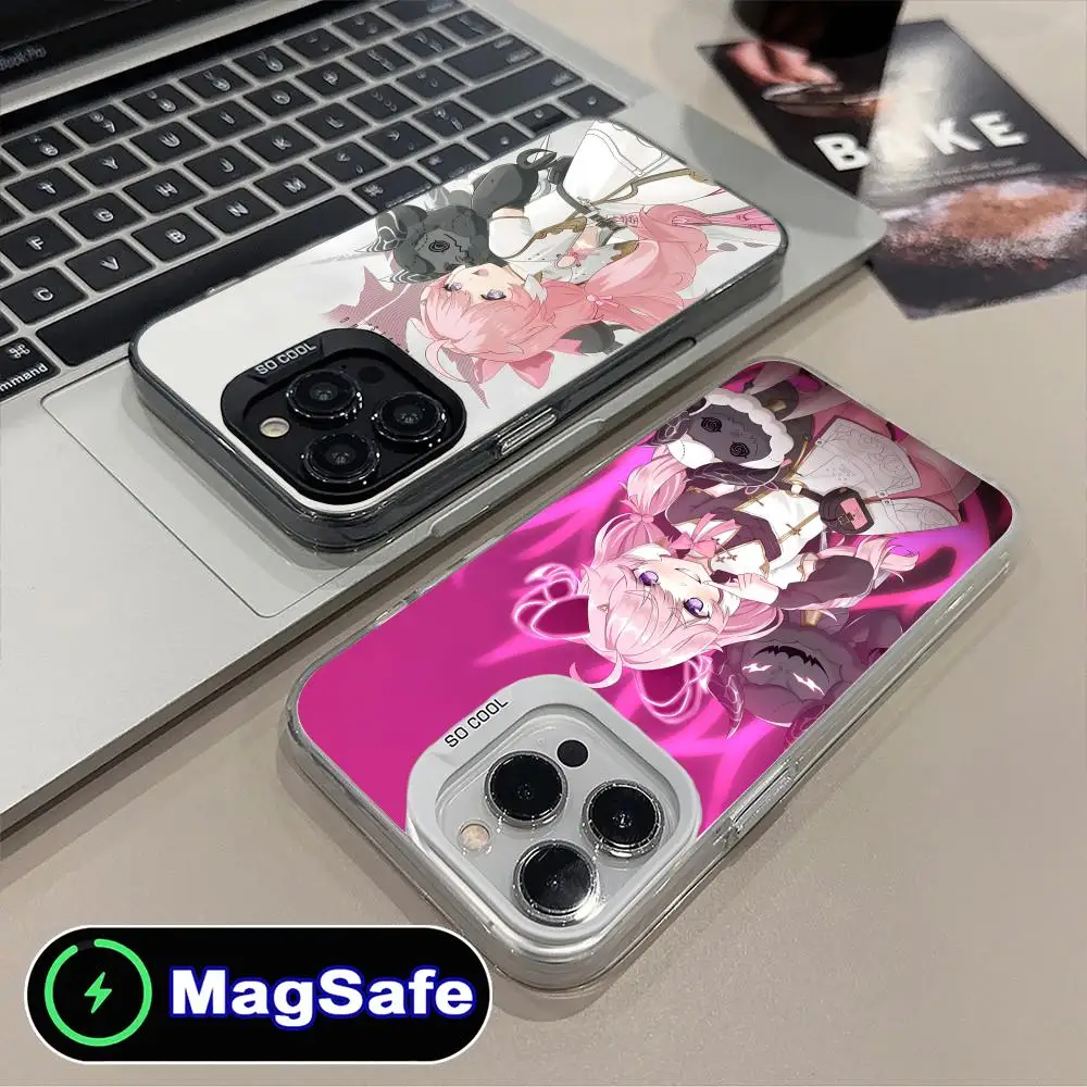 حافظة لهاتف آيفون 16 15 14 13 12 11 Pro Max Plus MagSafe غطاء حماية فاخر ملون شفاف