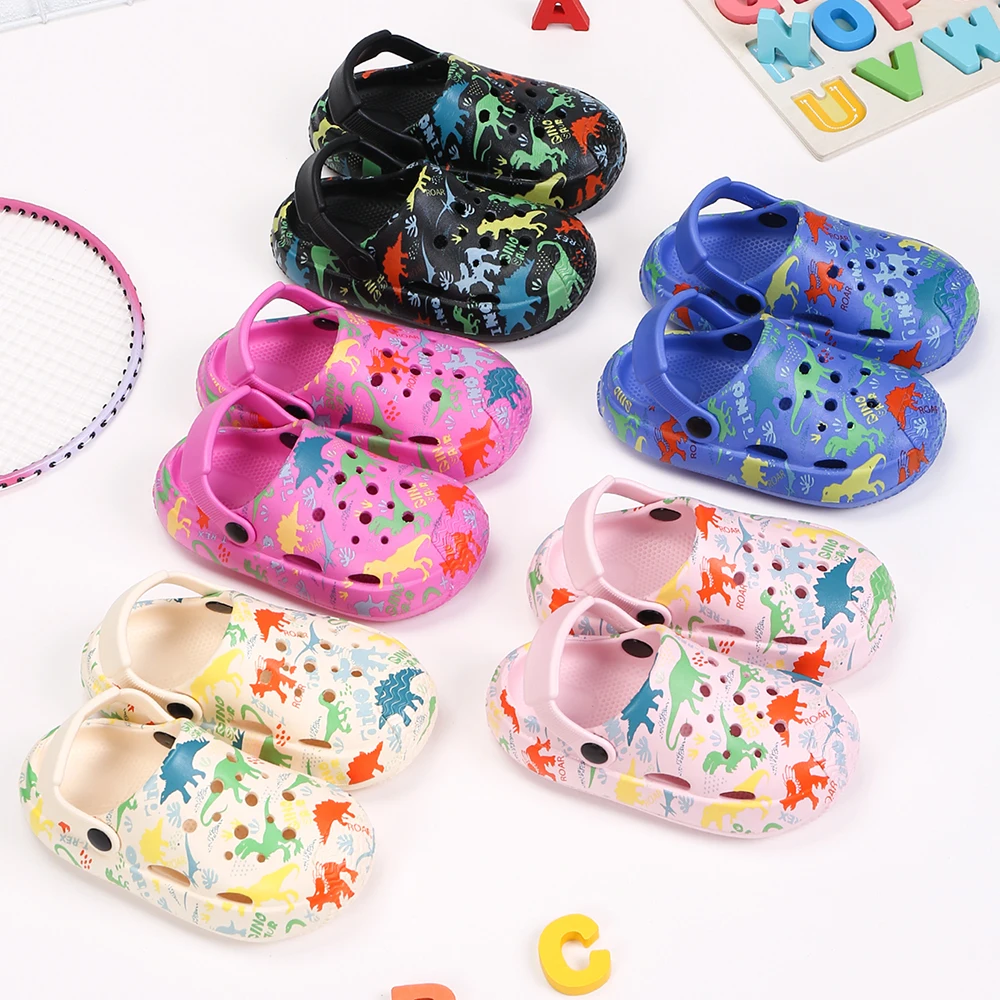 Boy Girls Sandals Cartoon Printed Shoe Toddler Shoes Soft Sole Slippers Kids Breathbale Summer Beach Shoe Toddler Shoes