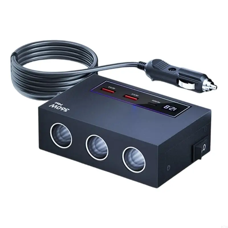 

12V 24V Vehicle Power Supply With Fast Charging 30W And Quick Energy Ports For Phones And Tablets D7YA