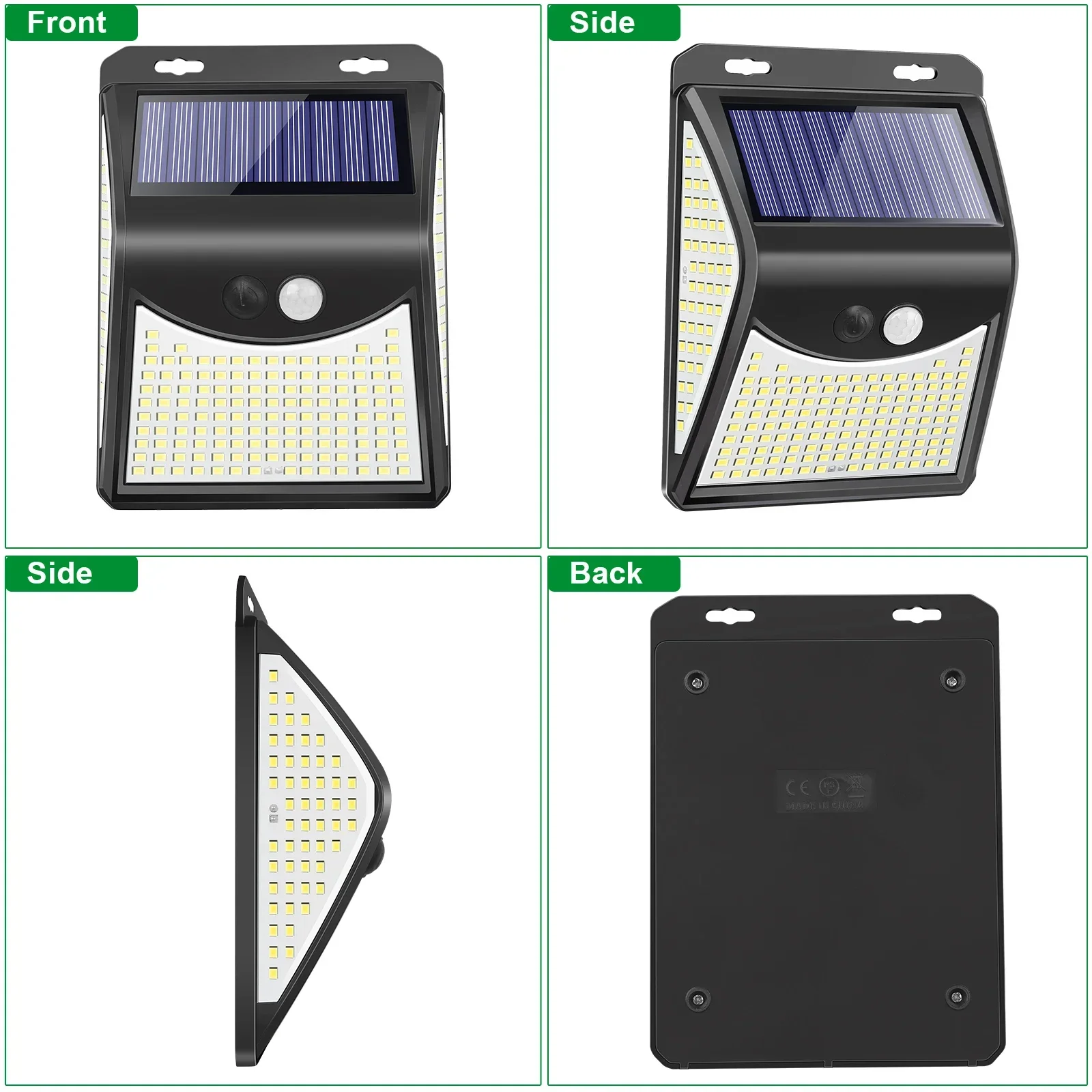 

222 LED Solar Light Outdoor 4 Modes Motion Sensor PIR Wall Light Waterproof Solar Lamp Solar Powered Garden Focos Solares