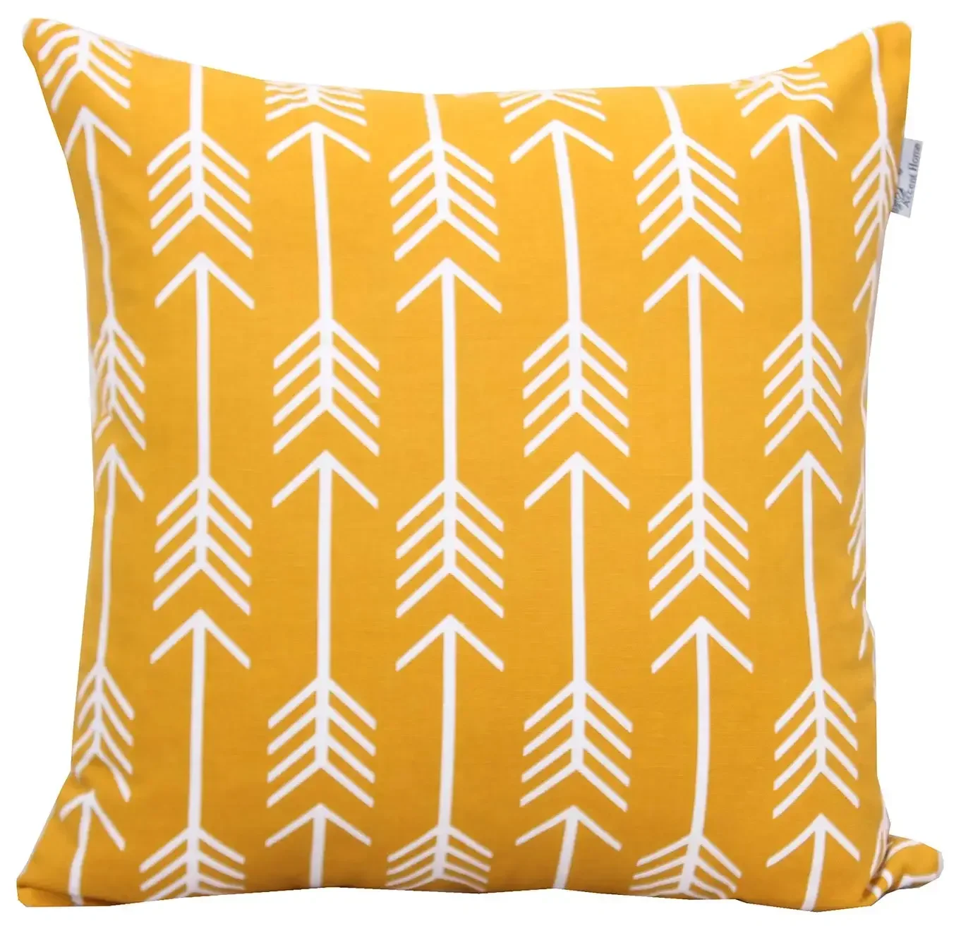 

White geometric arrow yellow linen pillowcase sofa cushion cover home decoration can be for you 60x60