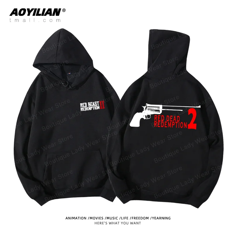 Red Dead Redemption Ps4 Redemption Game Surrounding Hooded Hoodie Men And Women Fall And Winter Clothing Coat Man Women Hoodies