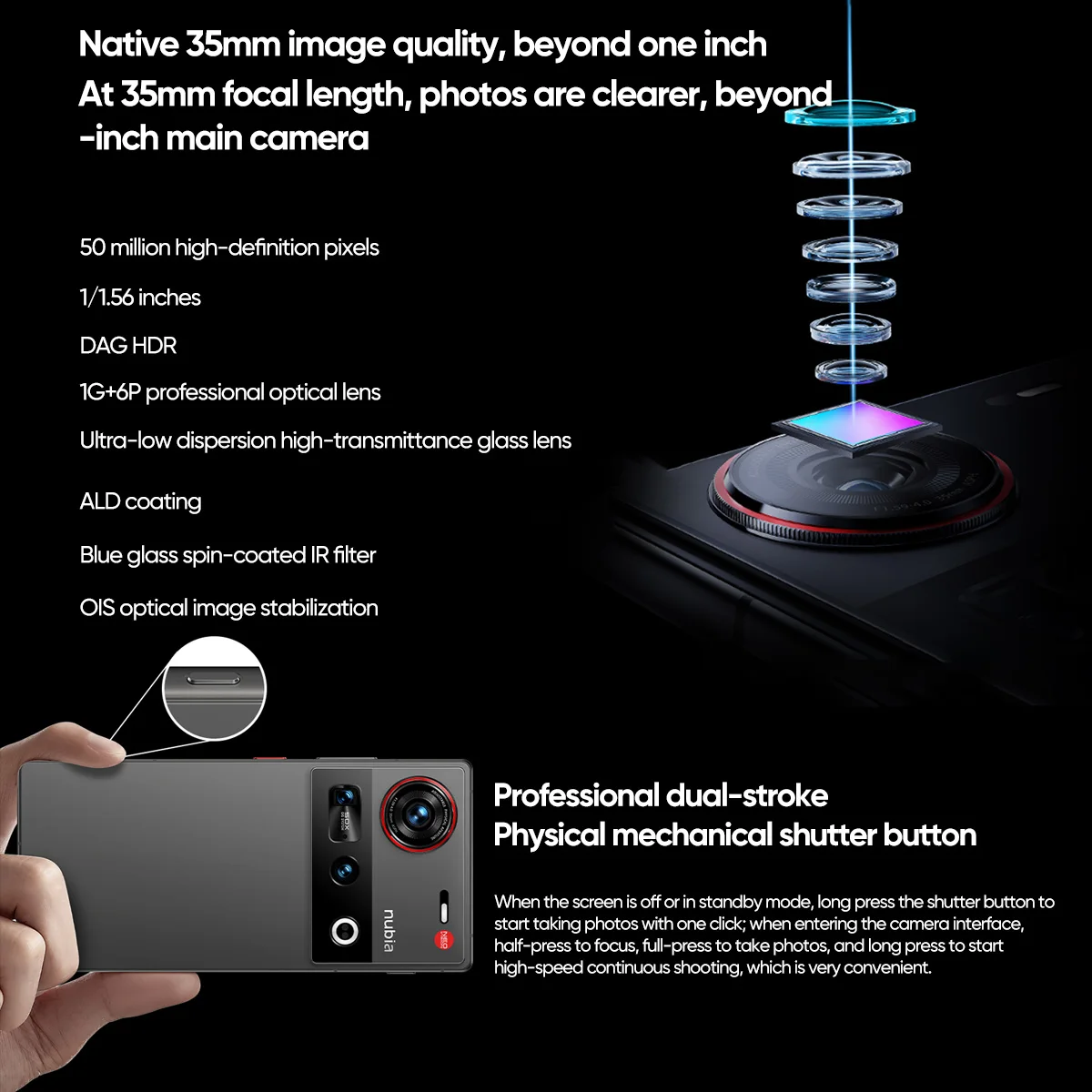 Nubia Z70 Ultra 5G – Smartphone Gaming 144Hz con IP68 y Gran Batería - imagen 4