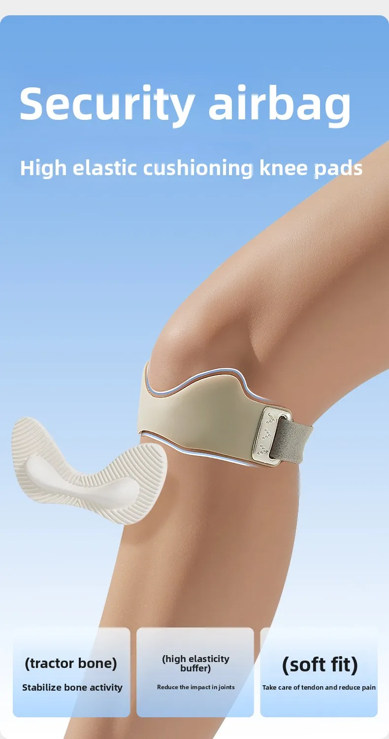 Airbag-Silikon-Patella-Gurt, Sport-Kniebandage, professionelles Kniegelenk, Anti-Verletzungen, atmungsaktive Outdoor-Übungen – Detail 6