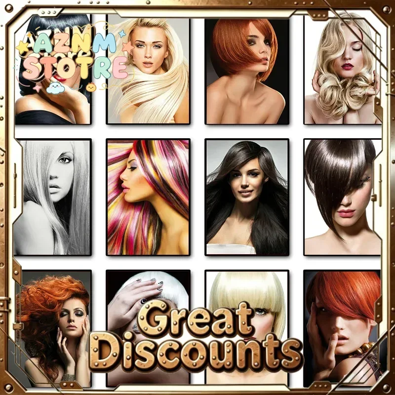 Hair Salon Hairstyle Model Poster Hairdresser Barbershop Prints Canvas Painting Wall Art Pictures Barber Shop Salon SPA Decor