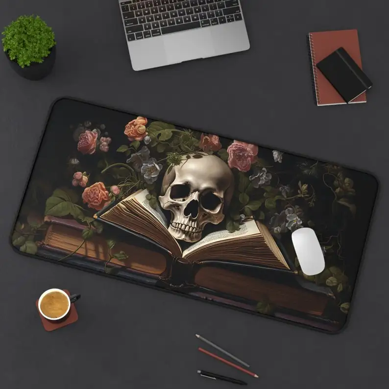 

Skull and Flower Mousepad,non-slip and Waterproof Gaming Mousepad,office Gaming Desk Decoration Mat,the Perfect Gift for Friends