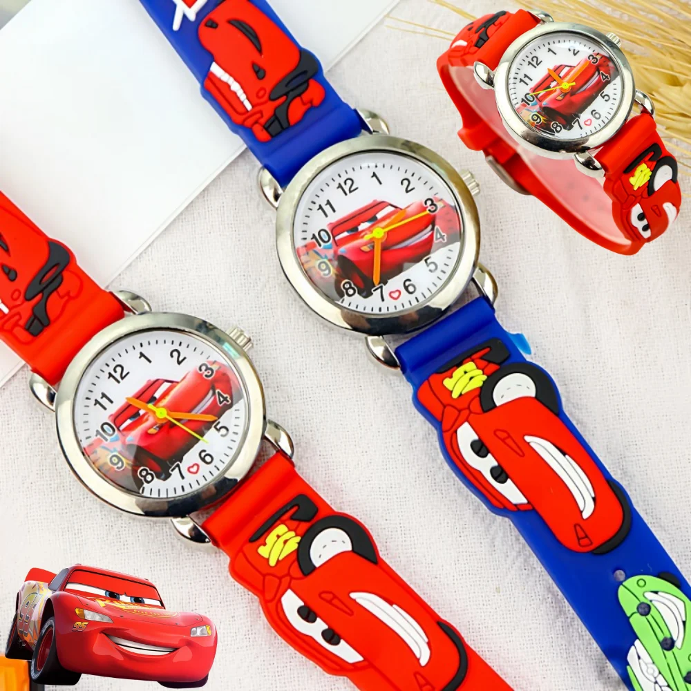

Disney Car Lightning McQueen animation peripheral cartoon cute boy and girl pointer electronic watch Children's Day gift birthda