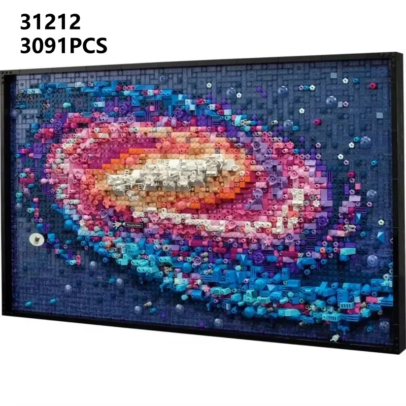 31212 voie lactée 3D Pixel Art Mural artistique décoration de la maison modèle cadeau 3091 pièces briques jouet éducatif pour enfants
