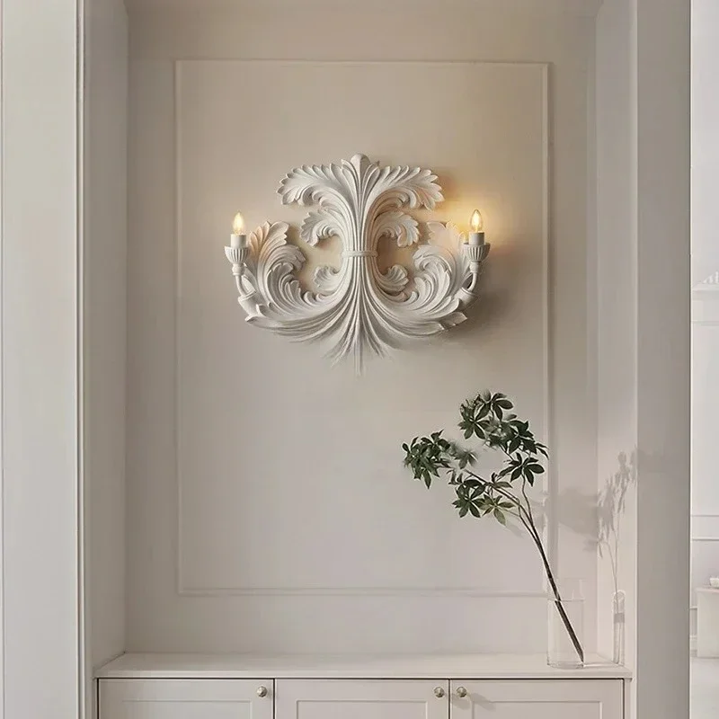 JJA15 French Retro Relief Plaster Decoration Living Room Bedroom Entrance High Sense