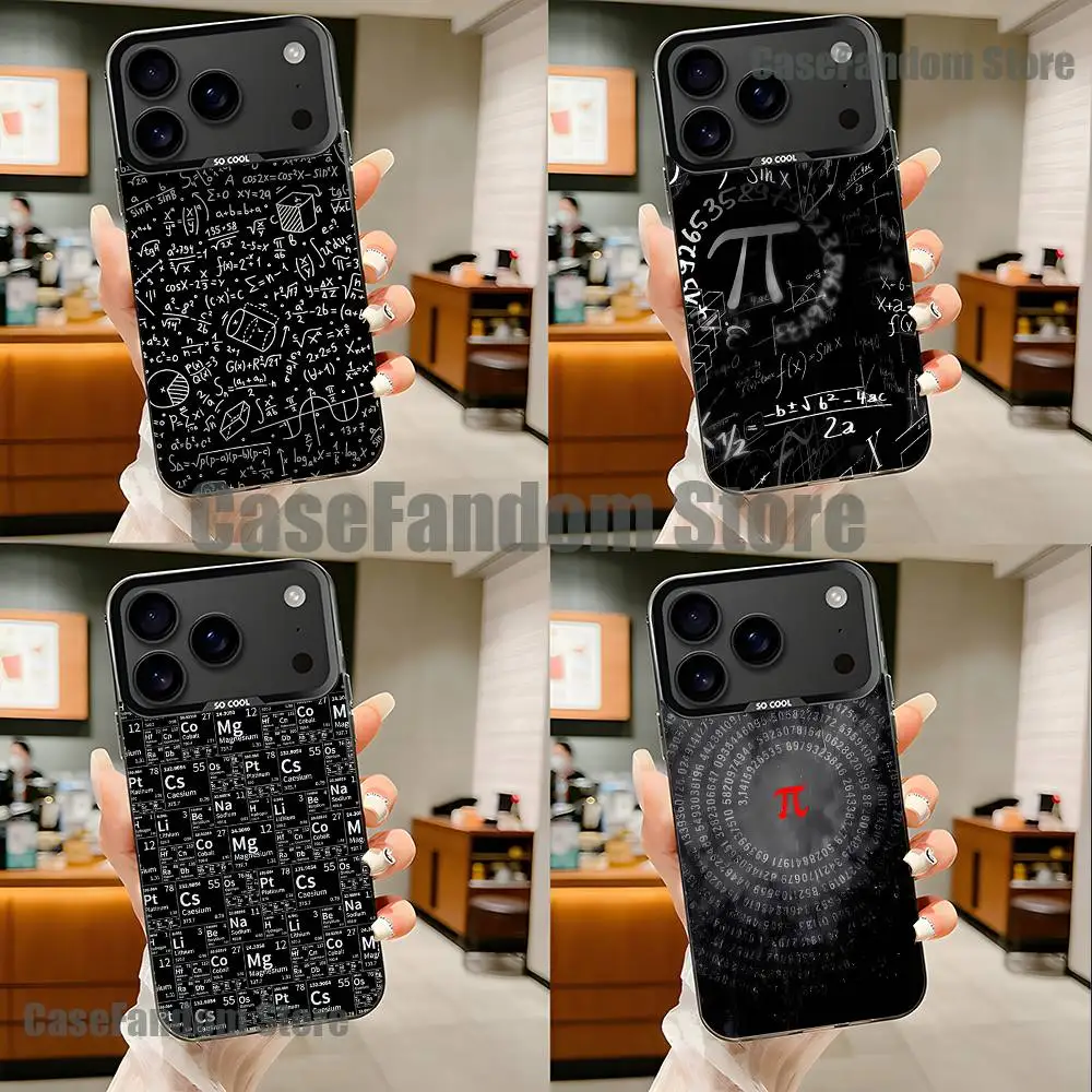 

Chemistry Element Math Physics Formula For iPhone 17,16,15,14,13,12,11,Pro,MAX,Plus Black Shockproof Candy Matte Cover