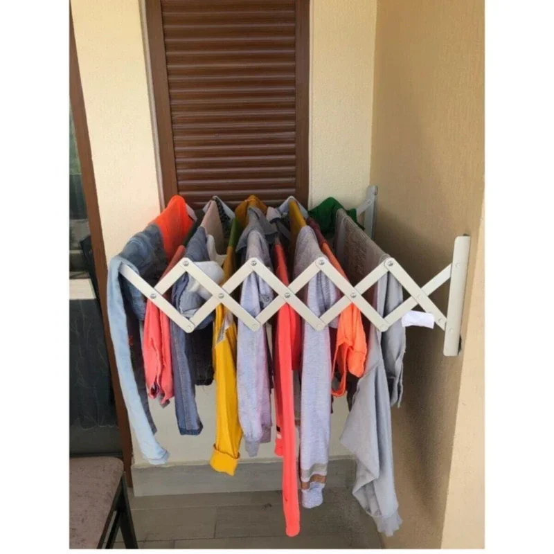 3accordion Folding Laundry Rack aluminum Easy Assembly 85cm 9 Rods laundry drying hanger bathroom accessory practical uselaundry