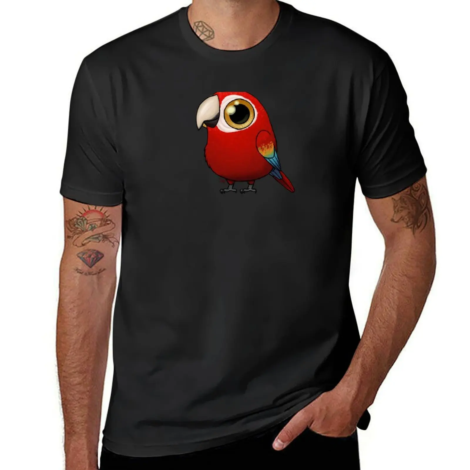 Cute Fat Macaw T-Shirt quick drying cute clothes tshirts for men