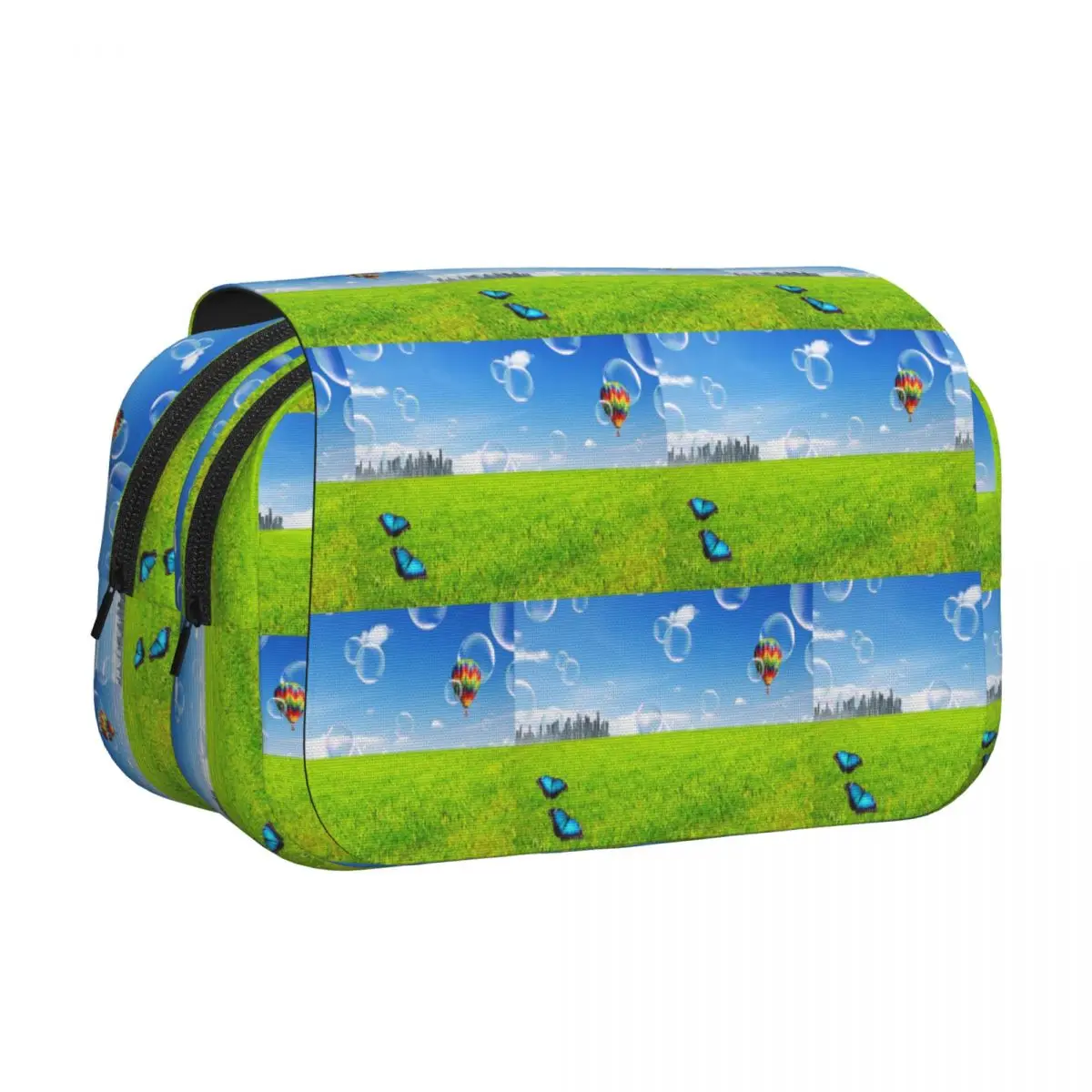 Frutiger Aero Pencil Case Pencil Pouch Hard Shell Leather Big Capacity Pen Box Pencil Bag for Boy Girl School