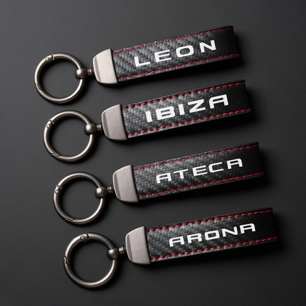 Car PU Leather Keychain Auto Accessories For Seat Leon Ibiza Ateca Arona Cordoba Toledo Altea Alhambra Arosa Exeo Mii Tarraco