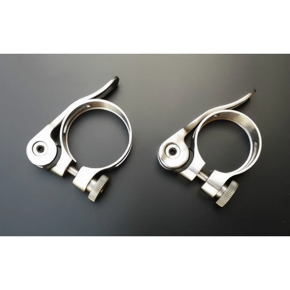 Titanium Alloy Mountain Road Bicycle Bike Quick Release Seatpost Clamp Holder Clip 31.8/34.9mm