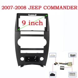 9 Inch Car Frame Fascia Adapter Android Radio Audio Dash Fitting Panel Kit For Jeep Commander 2007-2008