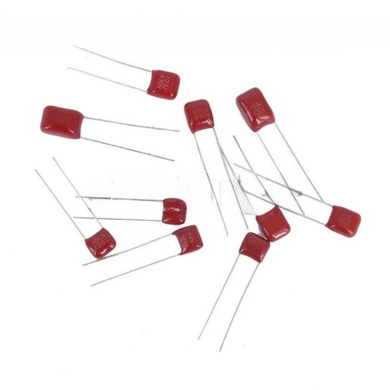 100pcs CBB21 630V Film Capacitor 1nF-100nF 102J 222J 472J 103J 104J Axial Lead 5%