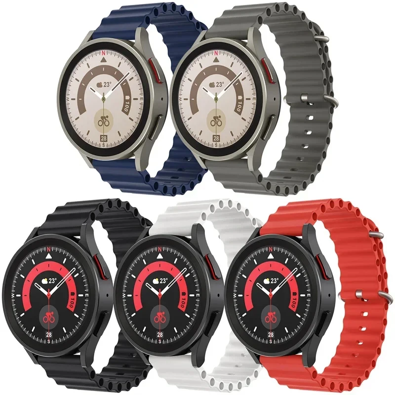 Ocean Uhrenarmband für Samsung Galaxy 4/5/6/7/Classic 46 mm/Active 2/Gear Silikon 22 mm 20 mm Armband Huawei Watch GT2/2e/Pro Armband