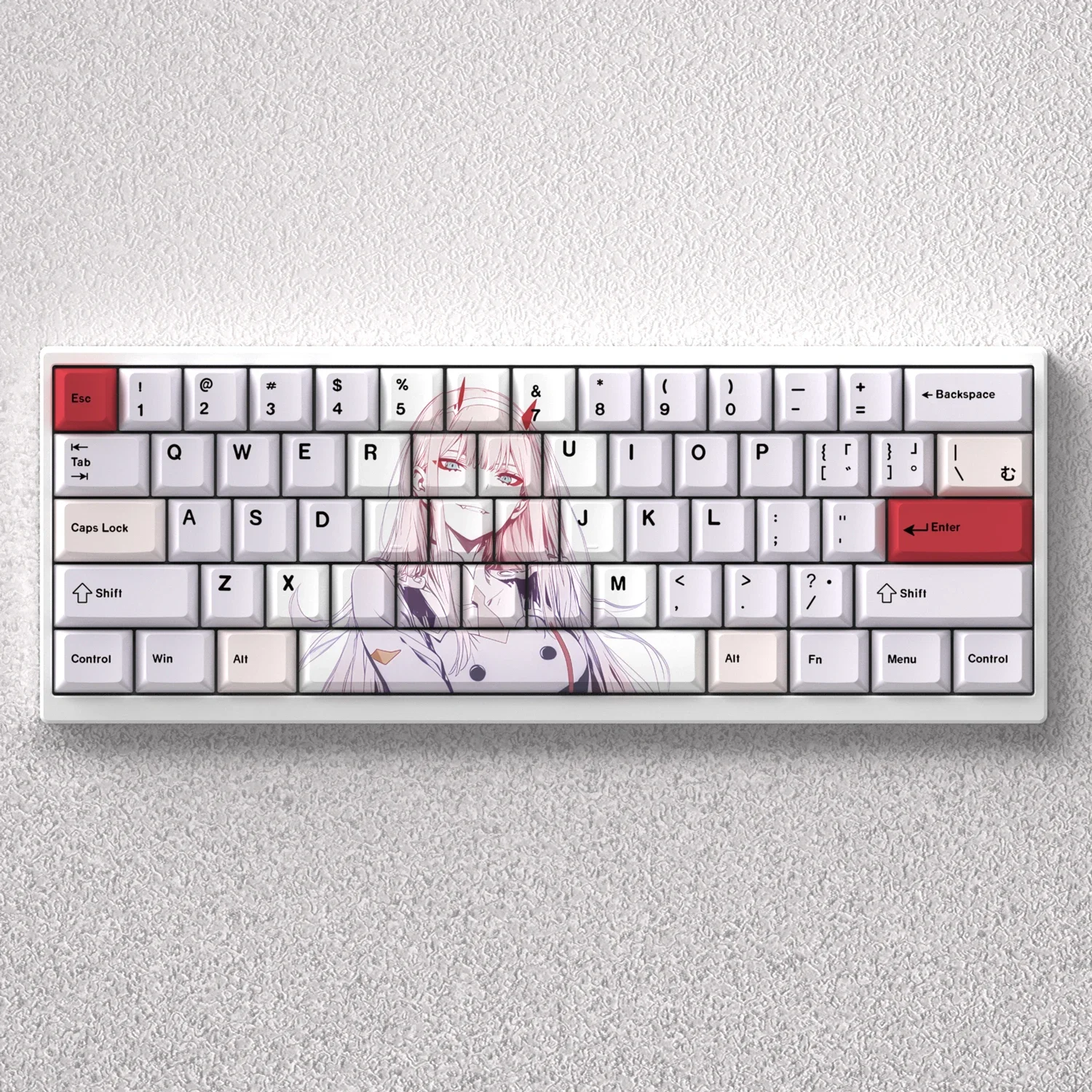73 Keys Anime Keycaps PBT Dye Sublimation Cherry DARLING in the FRANXX 2 for 60 65 68 Mechanical Keyboard AKKO FUN GK61 Anne Pro
