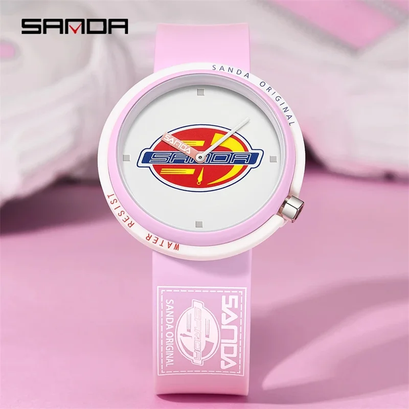 SANDA 3202 Simple Fashion Quartz Watch Men Women Luxury Sport Watches Waterproof Casual Wristwatch Female Clock relogio feminino