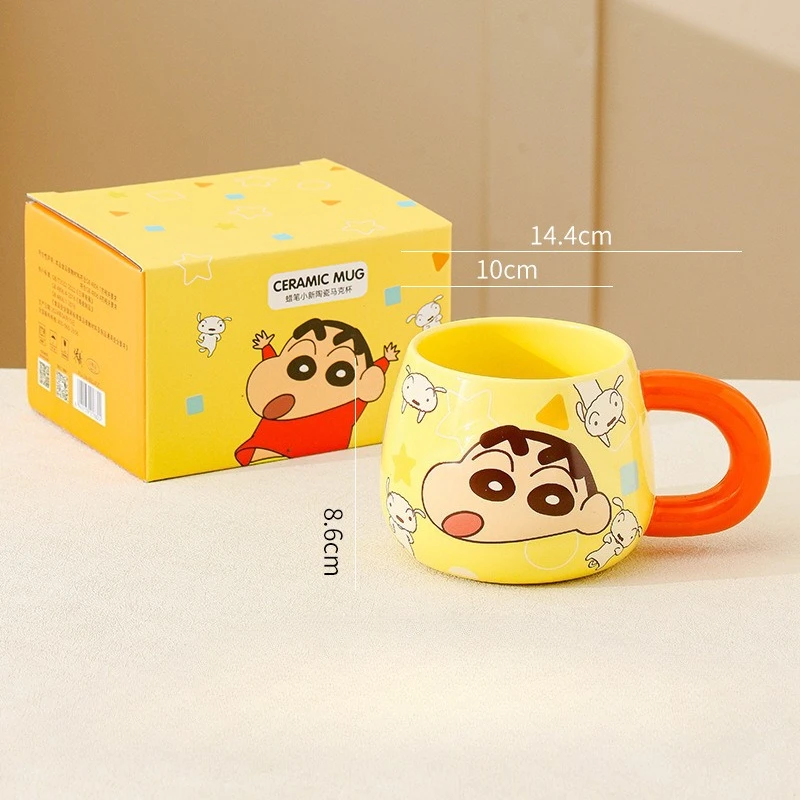 تلوين شين تشان أنيمي Kawaii السيراميك القدح كوب ماء هدية عيد ميلاد كوب حليب أكواب القهوة أنيمي الهدايا الطرفية #6
