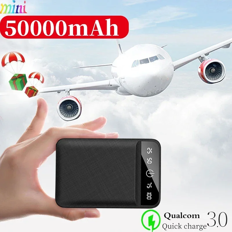 

Mini Power Bank Battery 50000mAh Portable Fast Charging Digital Display Dual USB Charger for iPhone,Xiaomi,Huawei