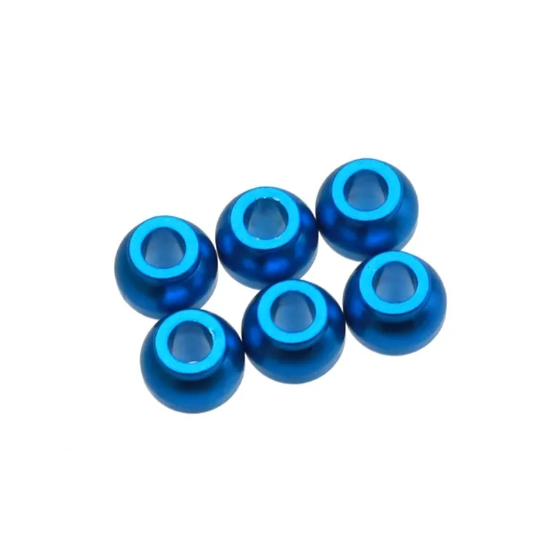 

6pcs Aluminum Alloy Steering Ball Head Hollow Balls Ball Joint STD-318 for Tamiya TT02 TT-02 RC Car Upgrade Parts Accessories
