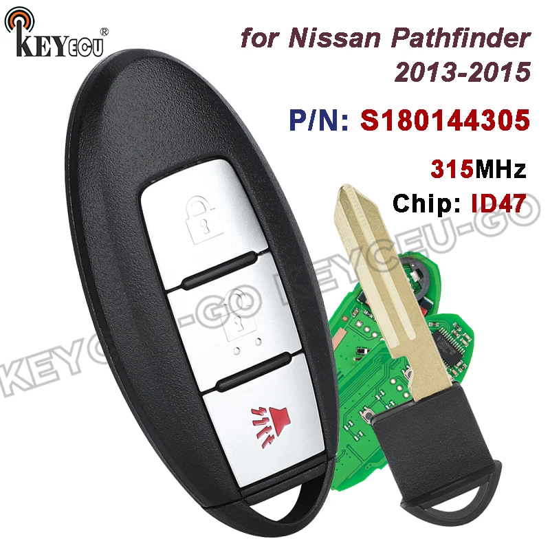 

Чип KEYECU 434 МГц 4A, арт.: S180144903 FCC ID: KR5TXN1 для Nissan Pathfinder 2013-2020 285E3-9UF3A, умный дистанционный брелок