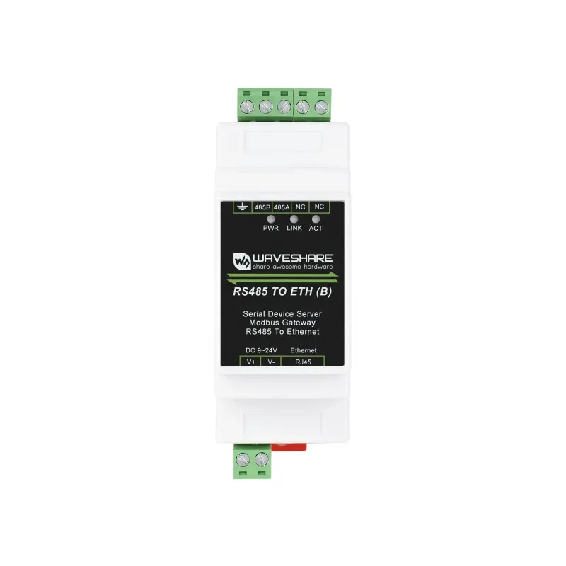 Industrial Serial Server RS485 to RJ45 Ethernet TCP/IP Rail-Mount Support with Optional POE Function Communication Modules